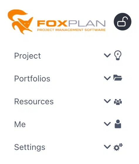 Menú principal de FoxPlan